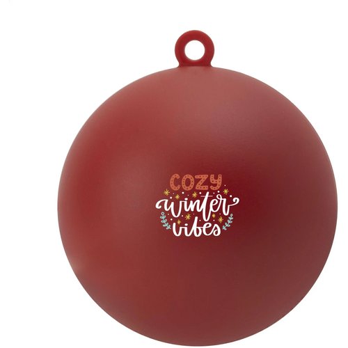 Kerstbal Ø 7 Cm Recycled Pp - Made In Europe Rood