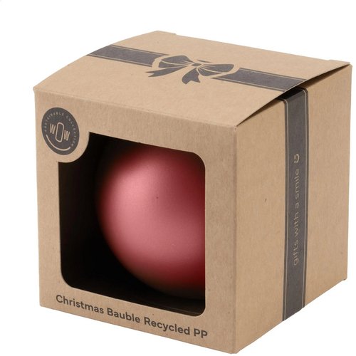 Kerstbal Ø7Cm Recycled Pp Box - Made In Europe Rood