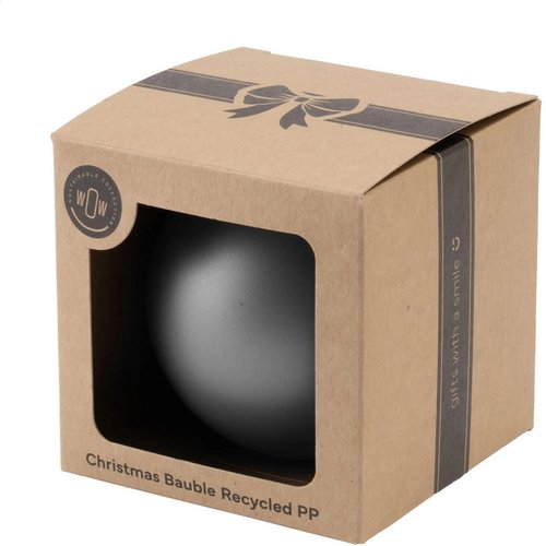 Kerstbal Ø7Cm Recycled Pp Box - Made In Europe Zilver