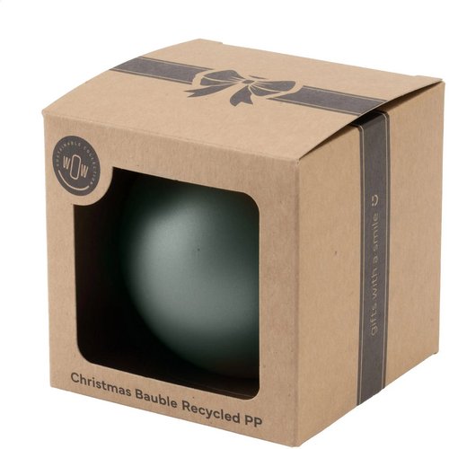 Kerstbal Ø7Cm Recycled Pp Box - Made In Europe Groen