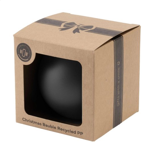 Kerstbal Ø7Cm Recycled Pp Box - Made In Europe Zwart