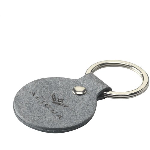 Recycled Denim Textile Keyring Round Sleutelhanger Jeans Blue