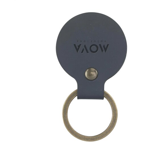 Recycled Leather Keyring Round Sleutelhanger