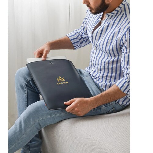 Recycled Leather Laptop Sleeve 16"