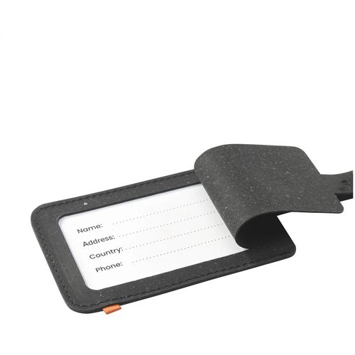 Recycled Leather Luggage Tag Bagagelabel