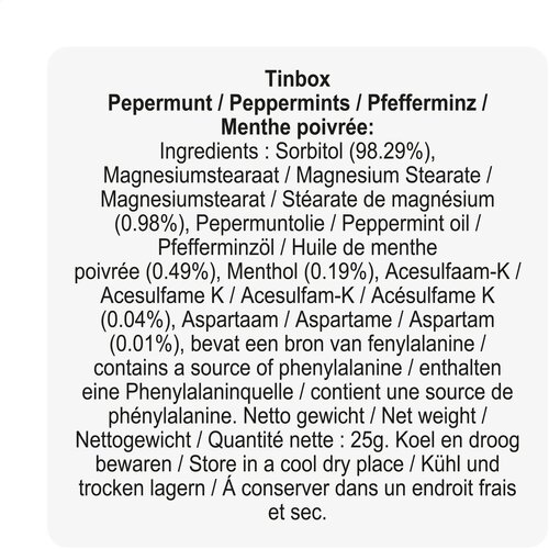 Tinbox Pepermuntjes