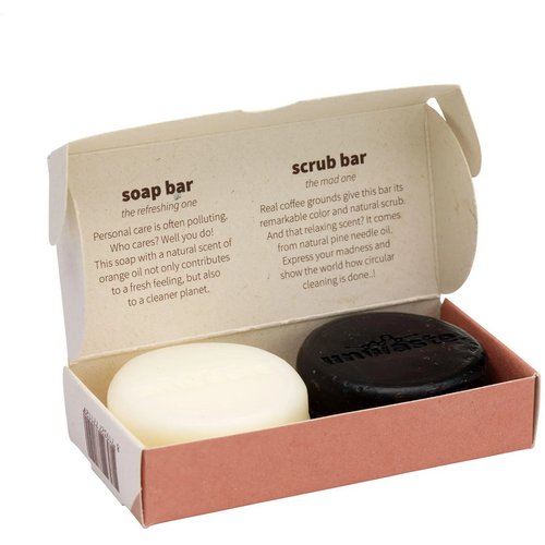 Unwaste Duopack Soap & Scrub Bar