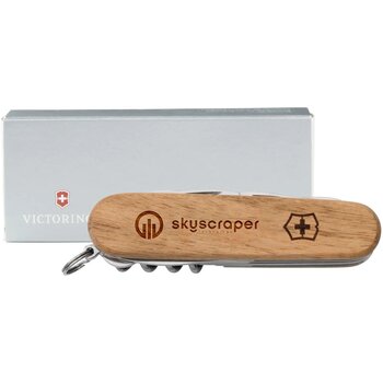 Victorinox Huntsman Wood Zakmes In Geschenkdoos Bruin Victorinox Huntsman Wood Zakmes In Geschenkdoos Bruin
