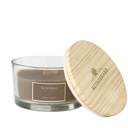 Wooosh Flame Scented Candle Dark Amber Geurkaars