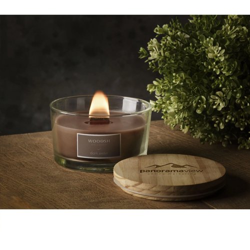 Wooosh Flame Scented Candle Dark Amber Geurkaars
