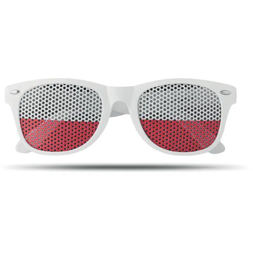 Zonnebril met vlag Flag fun wit