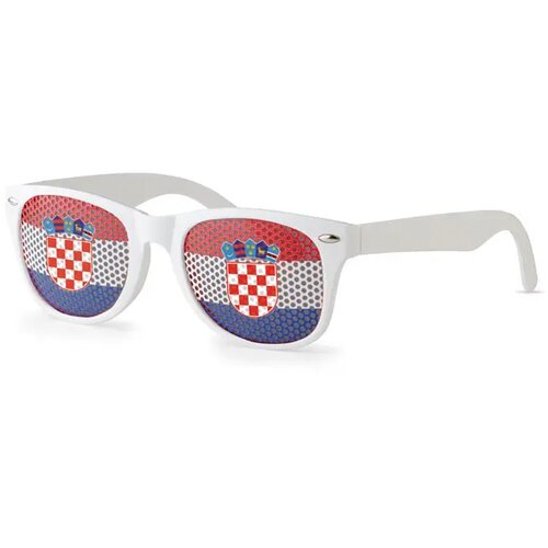 Zonnebril met vlag Flag fun wit/blauw