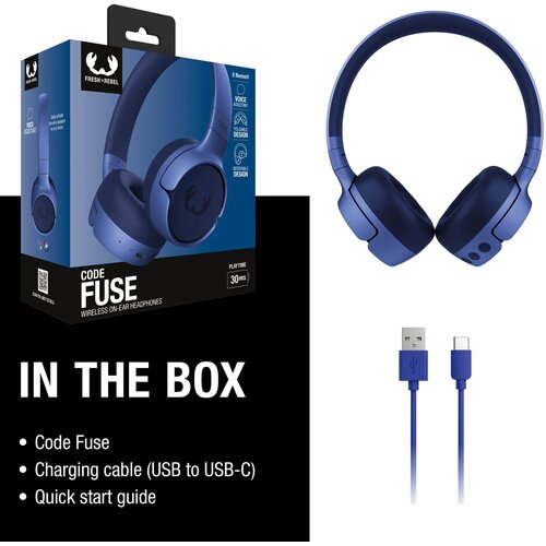 3HP1100 I Fresh 'n Rebel Code Fuse Draadloze on-ear koptelefoon blauw