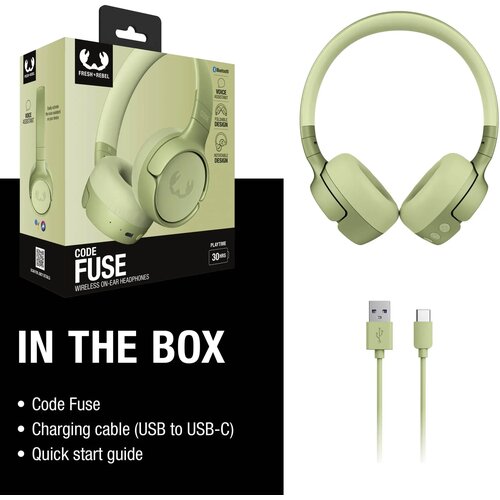 3HP1100 I Fresh 'n Rebel Code Fuse Draadloze on-ear koptelefoon lichtgroen