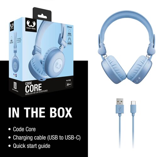 3HP1000 I Fresh 'n Rebel Code Core Draadloze on-ear koptelefoon lichtblauw