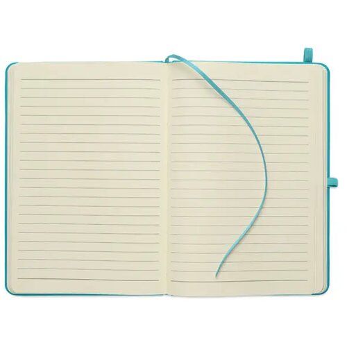 A5 gerecycled pu notitieboek Arcoloop turquoise