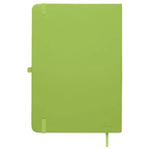 A5 gerecycled pu notitieboek Arcoloop limoen