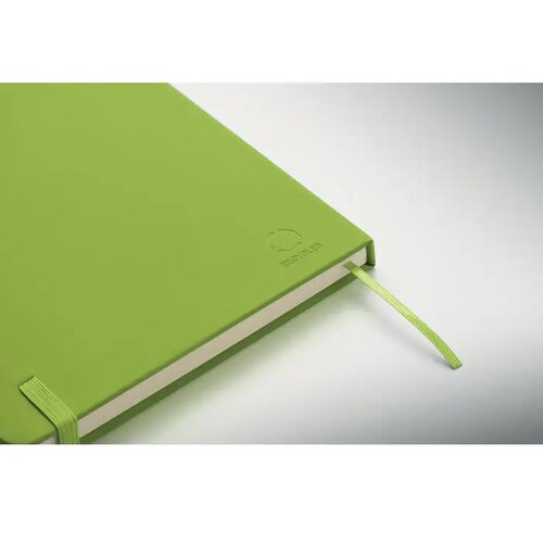 A5 gerecycled pu notitieboek Arcoloop limoen