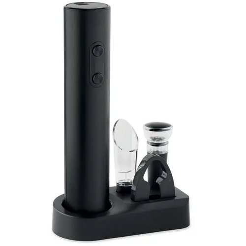 Elektrische wijnopener set Vino set zwart