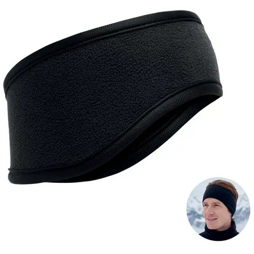 Fleece hoofdband Waves zwart