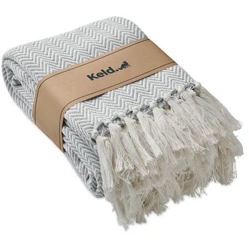 Gerecycled polykatoenen deken Ammos beige