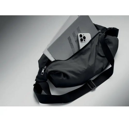 Nylon urban crossbody tas Sling zwart