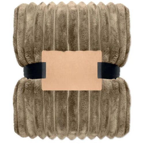 Rpet fleece deken met patroon Nieve khaki