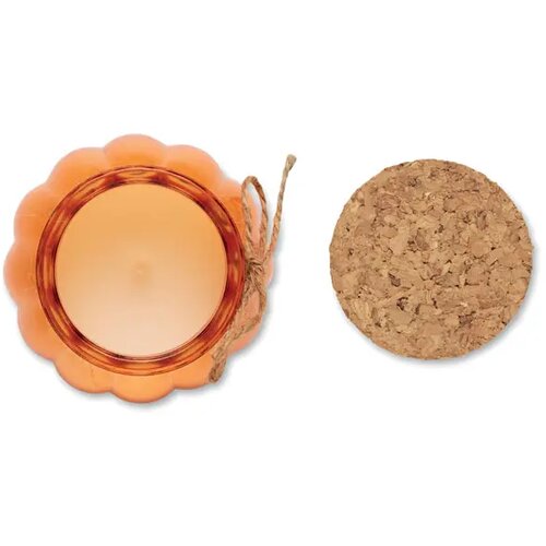 Vanille plantaardige waskaars Pumkin oranje