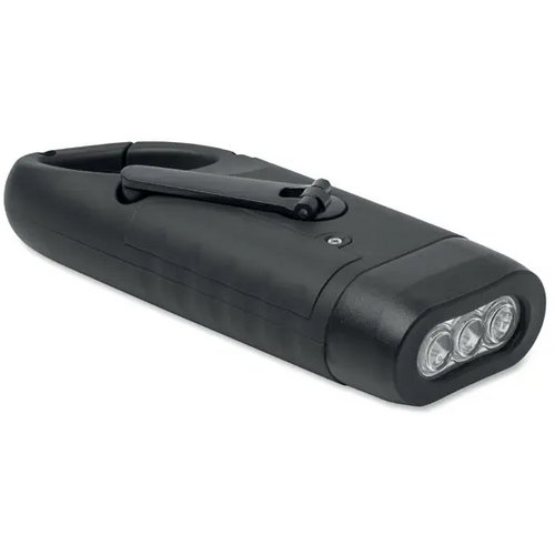 Zonnezaklamp met dynamo Cranch zwart