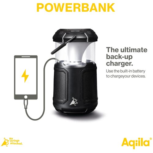Aqiila Soundbird B10 Bluetooth Speaker met Lamp en Powerbank zwart
