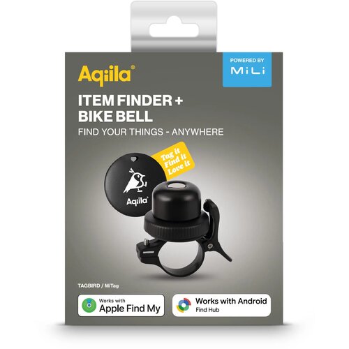 Aqiila Tagbird Waterdichte Tracker met Fietsbel zwart
