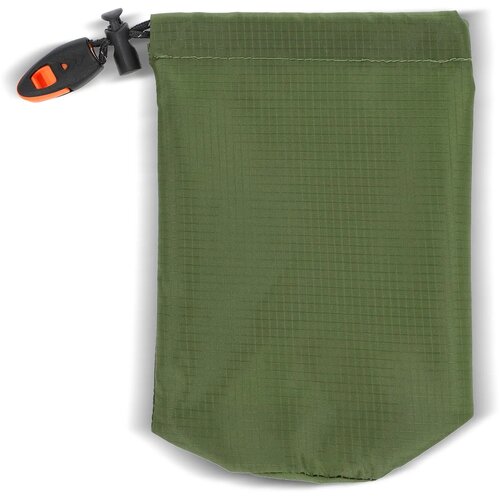 Compacte noodtent voor overleven in de buitenlucht dried green