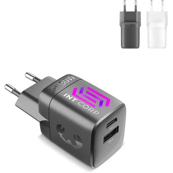 Fresh 'n Rebel 30W Snellader GaN USB-C & USB-A licht grijs Fresh 'n Rebel 30W Snellader GaN USB-C & USB-A licht grijs