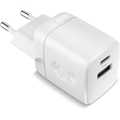 Fresh 'n Rebel 30W Snellader GaN USB-C &amp; USB-A licht grijs