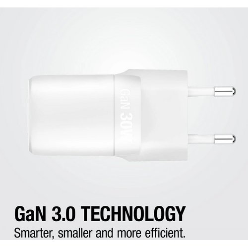 Fresh 'n Rebel 30W Snellader GaN USB-C &amp; USB-A licht grijs