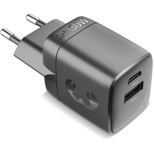 Fresh 'n Rebel 30W Snellader GaN USB-C &amp; USB-A donker grijs
