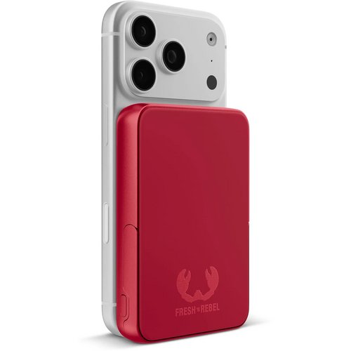 Fresh 'n Rebel Draadloze Powerbank 10000mAh Geschikt voor MagSafe rood