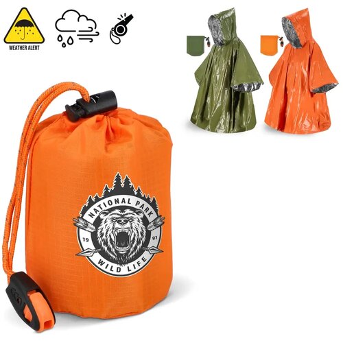 Outdoor Survival 2-in-1 thermische poncho