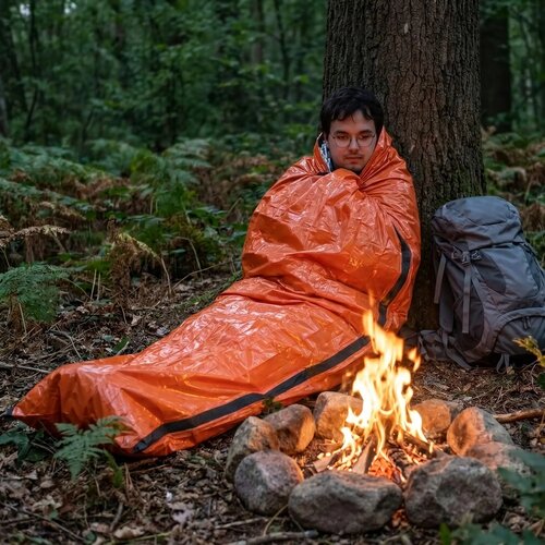 Outdoor Survival Nood-thermoslaapzak oranje