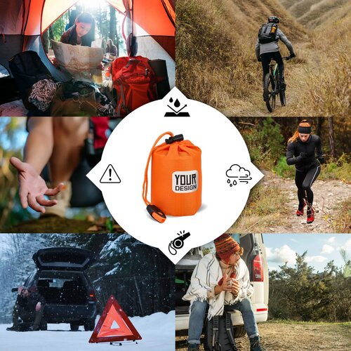 Outdoor Survival Nood-thermoslaapzak oranje