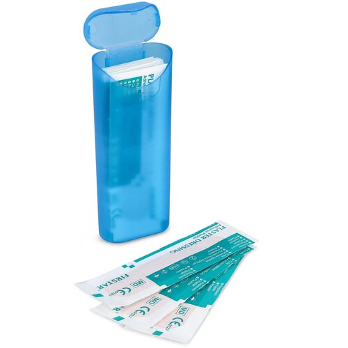 Pleistersdoosje met 10 PE-pleisters Blauw