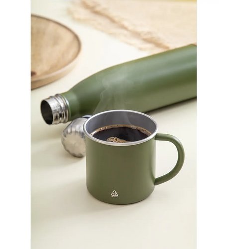 Hossa Gerecyclede Roestvrijstalen Mok Groen 300 ml 300 ml