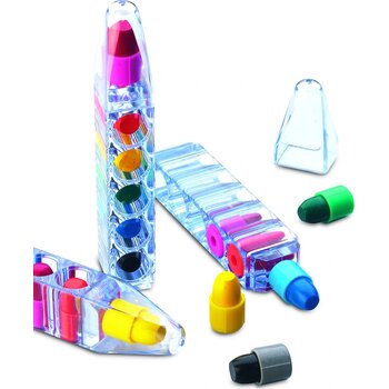 Set met 6 waskrijtjes Magic transparant