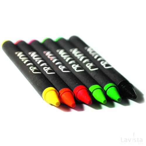 Set met 6 waskrijtjes Brabo multicolour