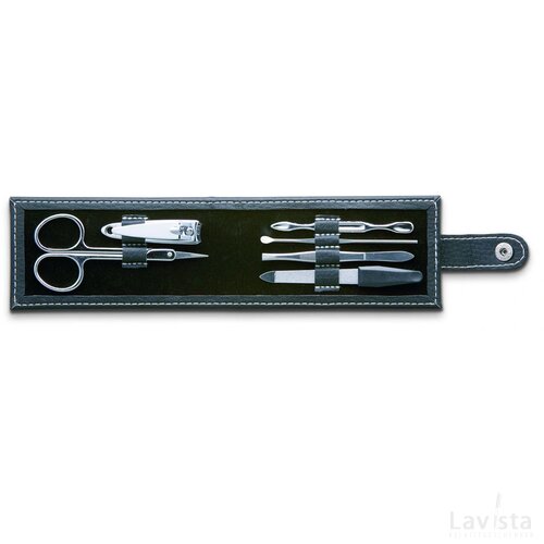 6-delige manicureset Nailkit zwart