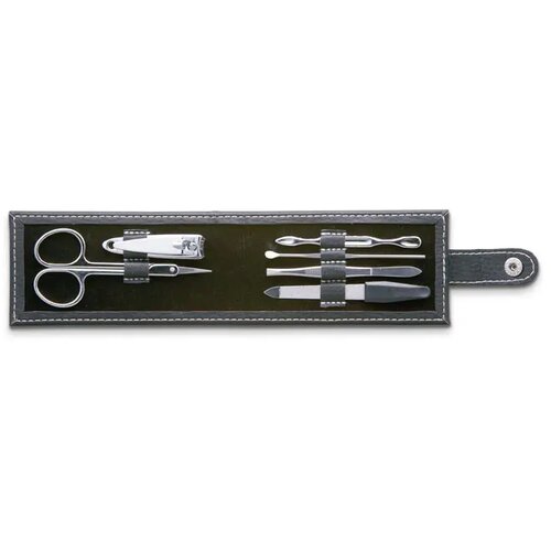 Manicure set in PU etui (6-delig) Zwart