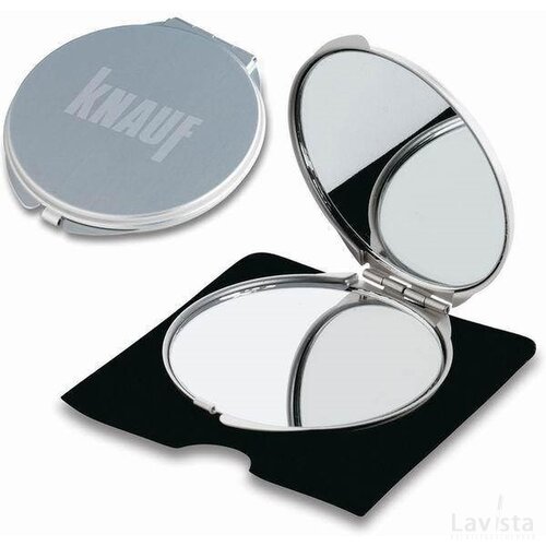 Aluminium make-up spiegeltje Zilver