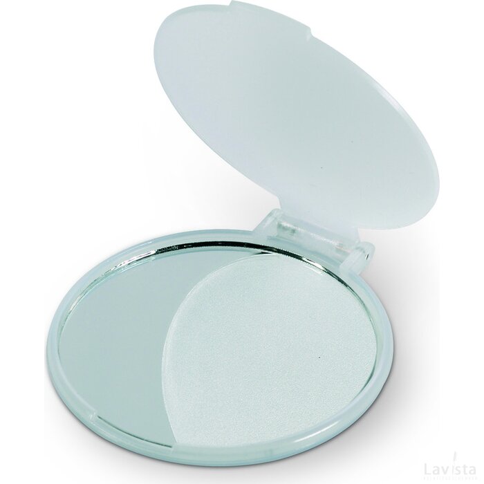 stereo Edelsteen Raffinaderij Make-up spiegel Mirate transparant wit bedrukken