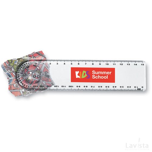 Liniaal met vergrootglas Transparant