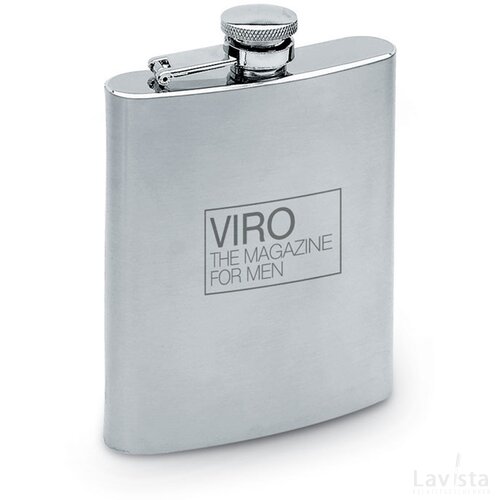 Heupfles 200 ml Slimmy flask mat zilver